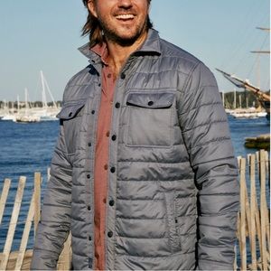 Faherty Atmosphere shirt jacket - Brand New with tags, Summit Grey
